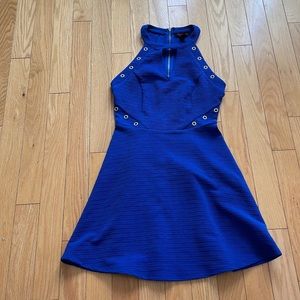 Dress royal blue with metal details